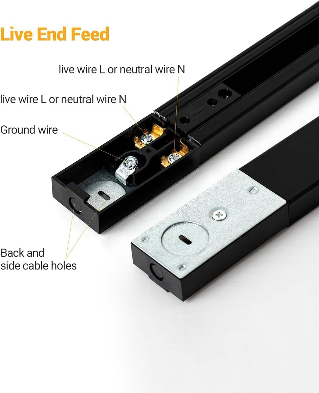 Plug in Track Lighting with Power Cord, 8-Light 3000K Black