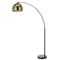 Inspired Arco Style Arquer 66.93" Arc Floor Lamp s, Home Offices, Dining Rooms, Bedrooms with Faux Black Marble Base and Gold Bell