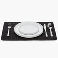 Merino Wool Rectangle Placemat - Charcoal (12" H x 18" W) - 3mm Merino Wool Felt Table Mat - Moisture Wicking - Odor