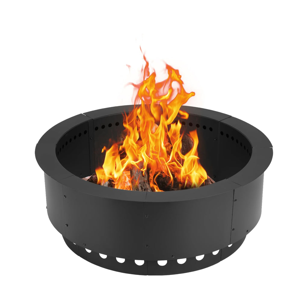 36" Smokeless Metal Fire Pit Ring, 30" Inner Steel Insert