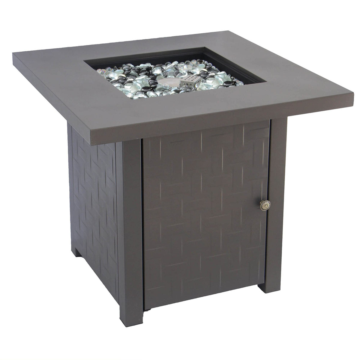Patioflare Laureen Steel Fire Table, Kaffee
