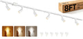 8FT LED Track Lighting Kit with 3-Color GU10 Bulbs, Dimmable 6 Lights White