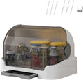 Baby Bottle Drying Rack with Lid,Baby Bottle Storage with Removable Drain,Tray Space Saving Infant Bottle Rack Dryer