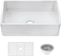 33 x 20 inch Fireclay Reversible Farmhouse Apron-Front Kitchen Sink Specialty Finish - Distressed White - RVL2300SW
