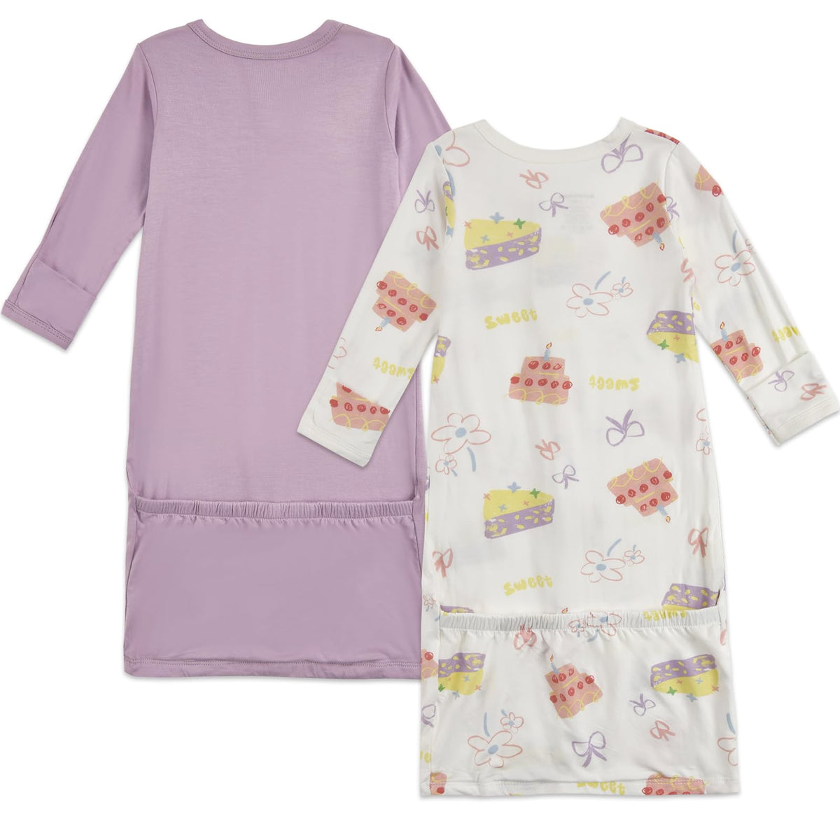 Baby Nightgowns Rayon of Bamboo way Zipper(Purple/Cake, )