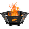 37Inch Collapsible Fire Pit for Camping with Tote Bag