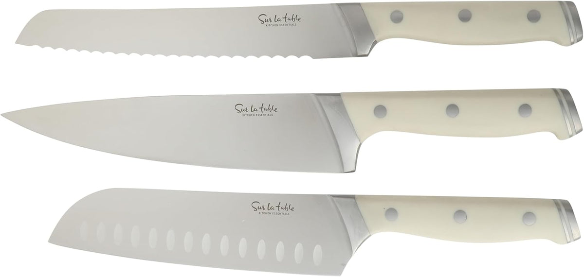 Kitchen Essentials Knife Set with Block, 14-Piece Forged German Steel Kitchen Knives, Beech Wood Block, Chef