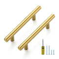 Brushed Gold Cabinet Handles,Round T Pulls,3-1/2 Inch,10 Pack