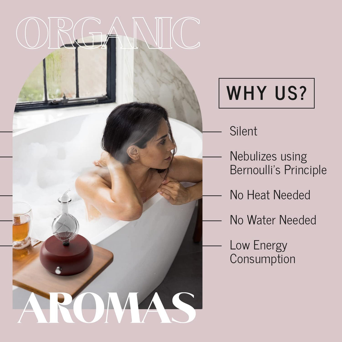 Radiance Nebulizing Diffuser for Pure Essential Oil/Aromatherapy, Premium Home & Professional Use, No Heat, No Water