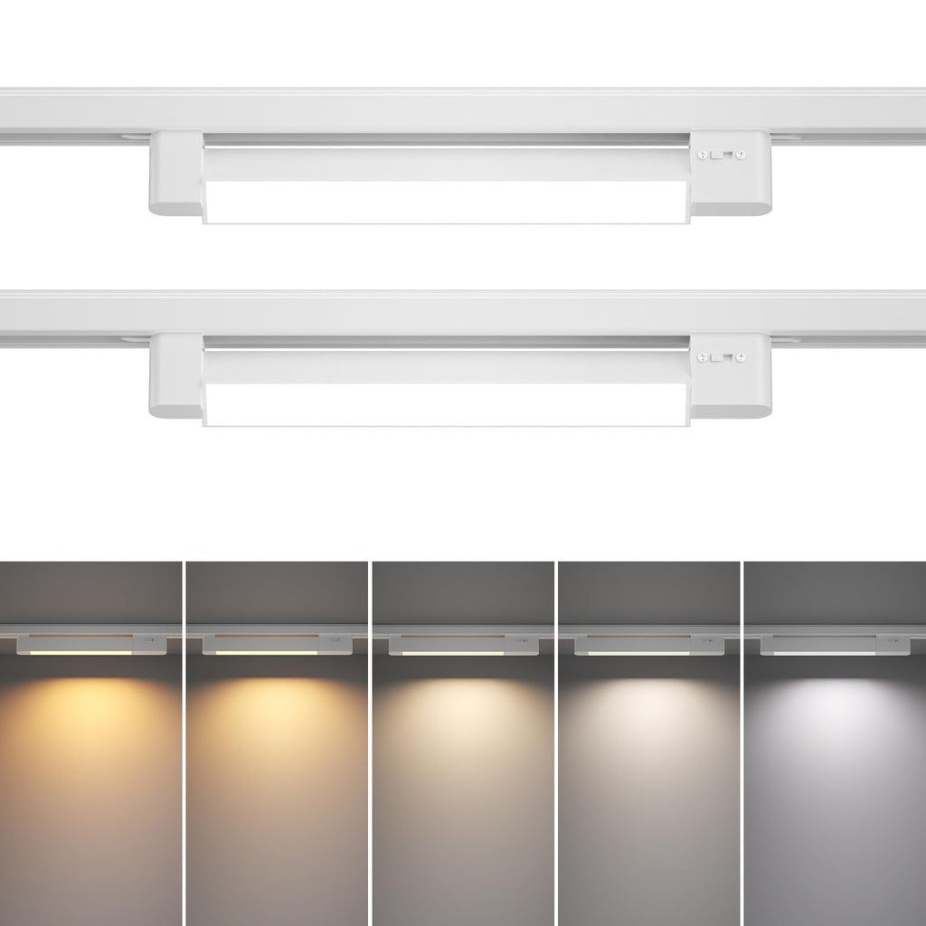 5 Color Linear H Track Lighting Heads Dimmable, White 15W 2 Pack