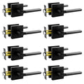 Matte Black Privacy Door Levers, 8 Pack Interior Reversible Locks