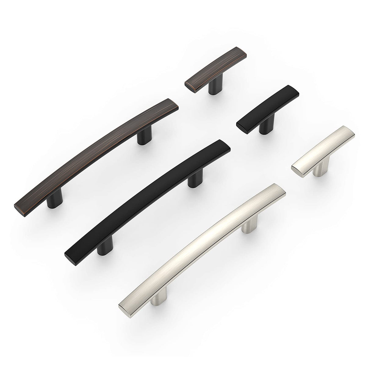 25 Pack Matte Black Cabinet Knobs - Single Hole 2 Inch Solid Zinc Alloy Cupboard Drawer Handles - Kitchen Cabinet