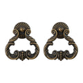 2Pcs Vintage Antique Bronze Cabinet Pulls Single Hole Pull Ring