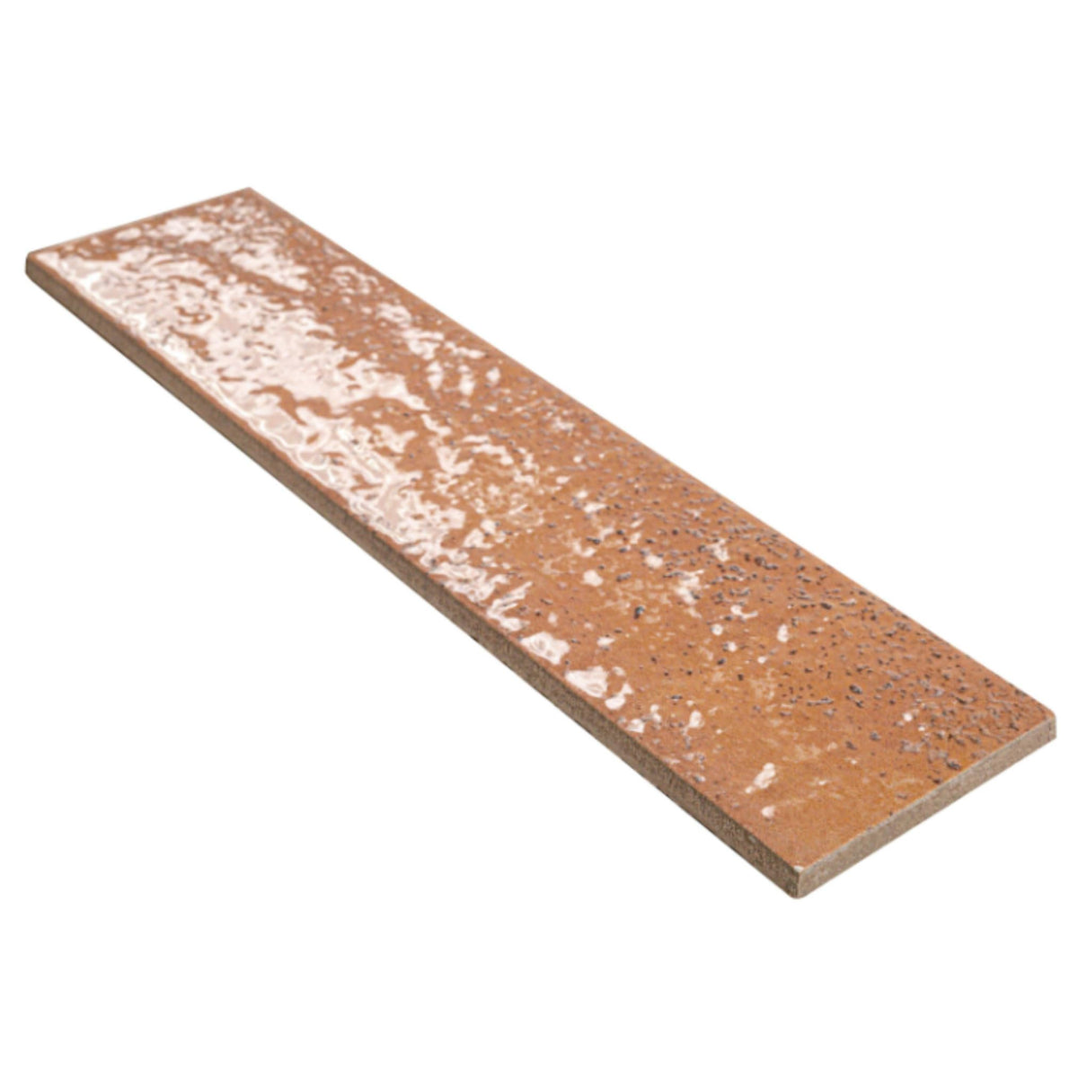 2.5x10 Terracotta Handmade Look Glossy Tile-50 Pieces