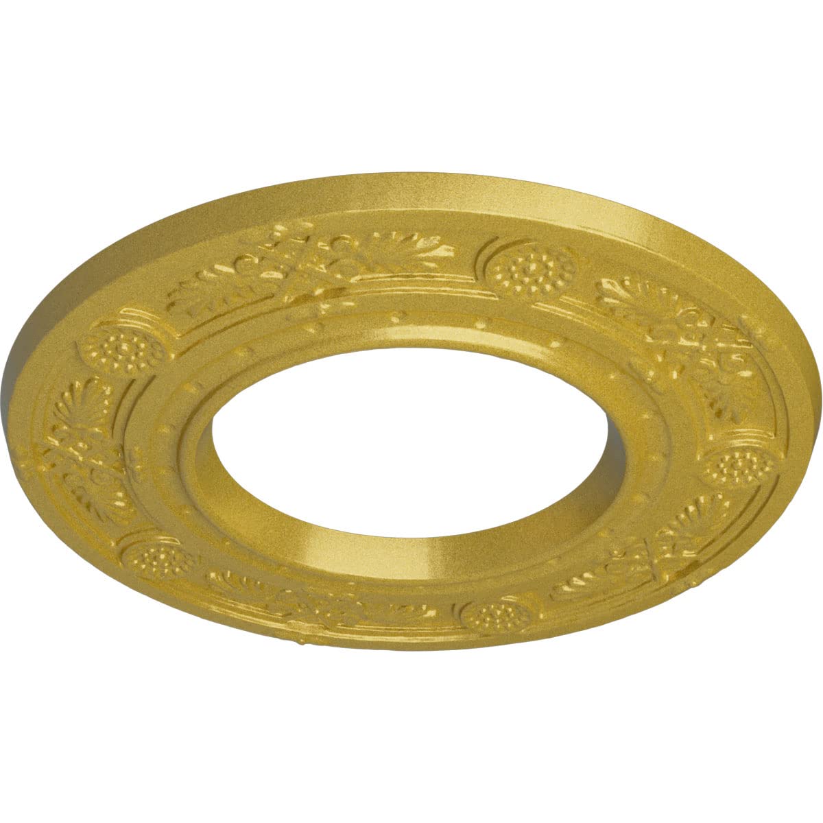 8" x 3-7/8" x 1/2" Daniela Ceiling Medallion, Rich Gold