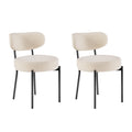 Mid Century Modern Chair Upholstered Curved Backrest