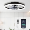 20'' Modern Low Profile Ceiling Fan with Light, Bedroom LED Ceiling Fan with Remote Control