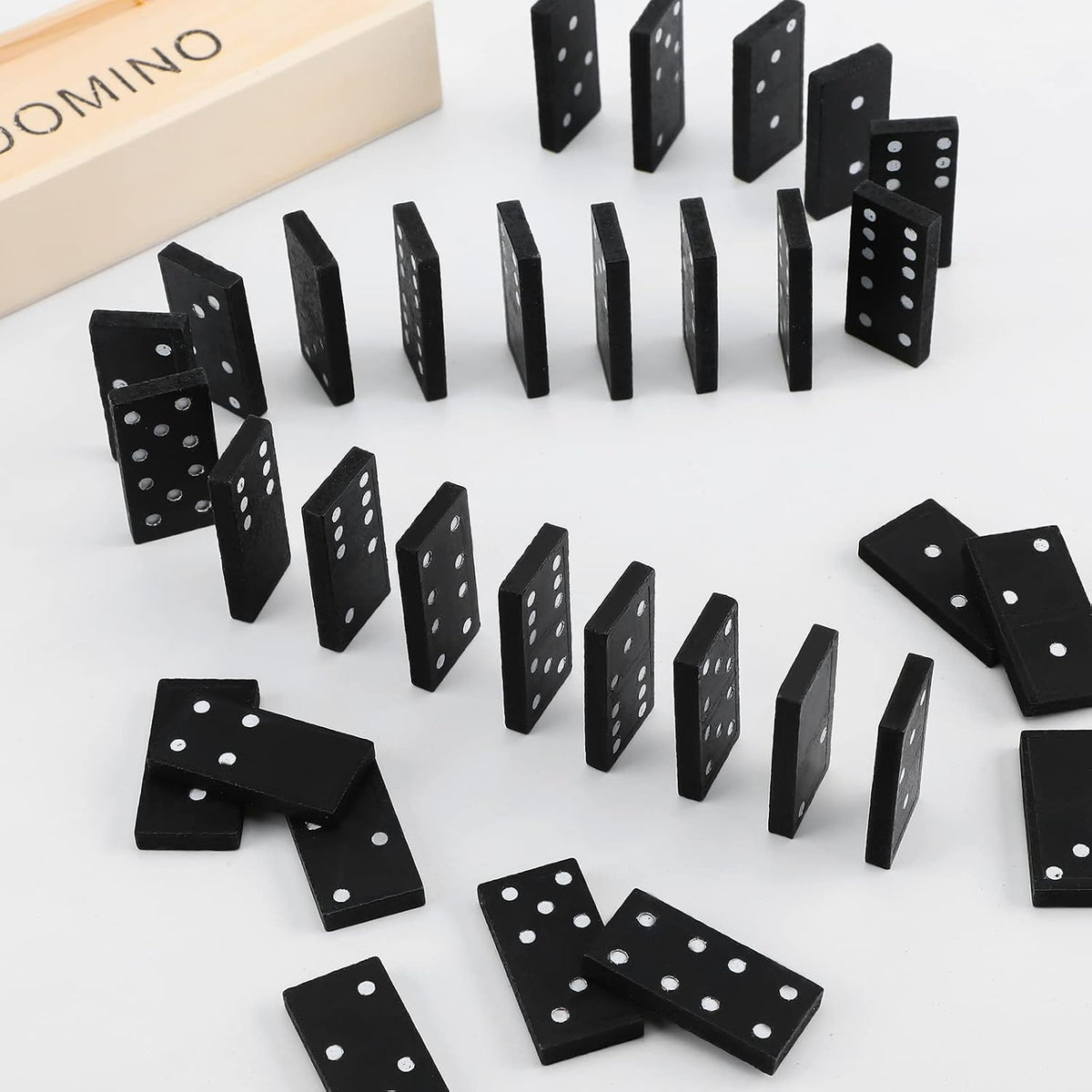 Mini Dominos Set for Kids Adults 28 Tiles Double 6 Dominoes - Set of 50