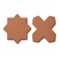 Lincoln Star & Cross Saltillo Terracotta Tile | Unsealed Handmade Mexican Tile - (20, Star & Cross Tile)