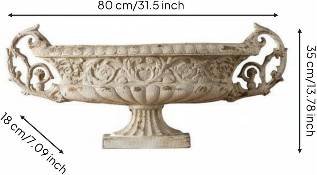 French Garden Urn European Design Vintage Urn Planter Shabby Chic Vintage Pedestal Planter , Outdoor