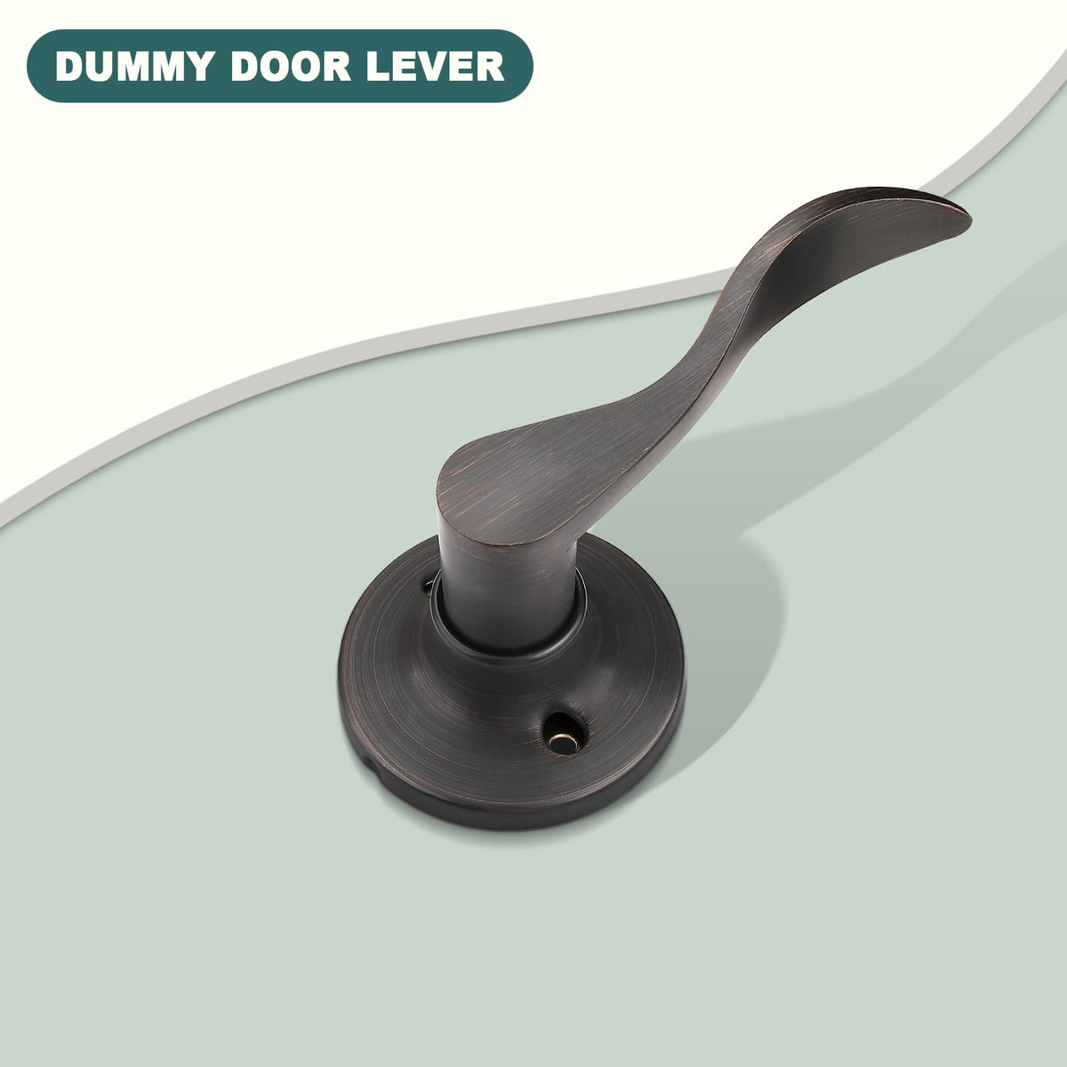 5 Pack Half Dummy Door Handles Oil Rubbed Bronze Dummy Lever Door Handle for Closets Right-Handed Dummy Door Levers
