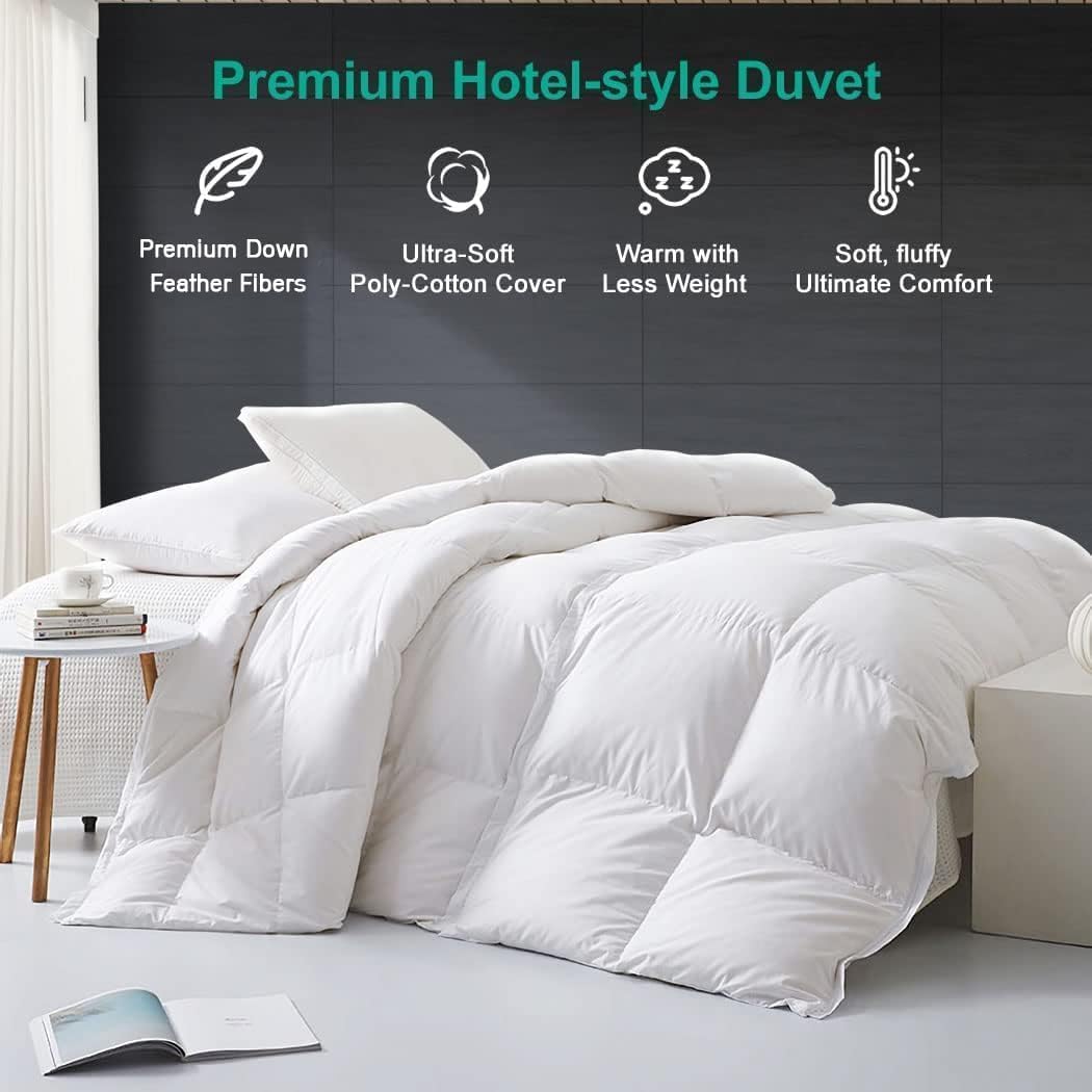 Oversized Down Feather Fibers Duvet Insert