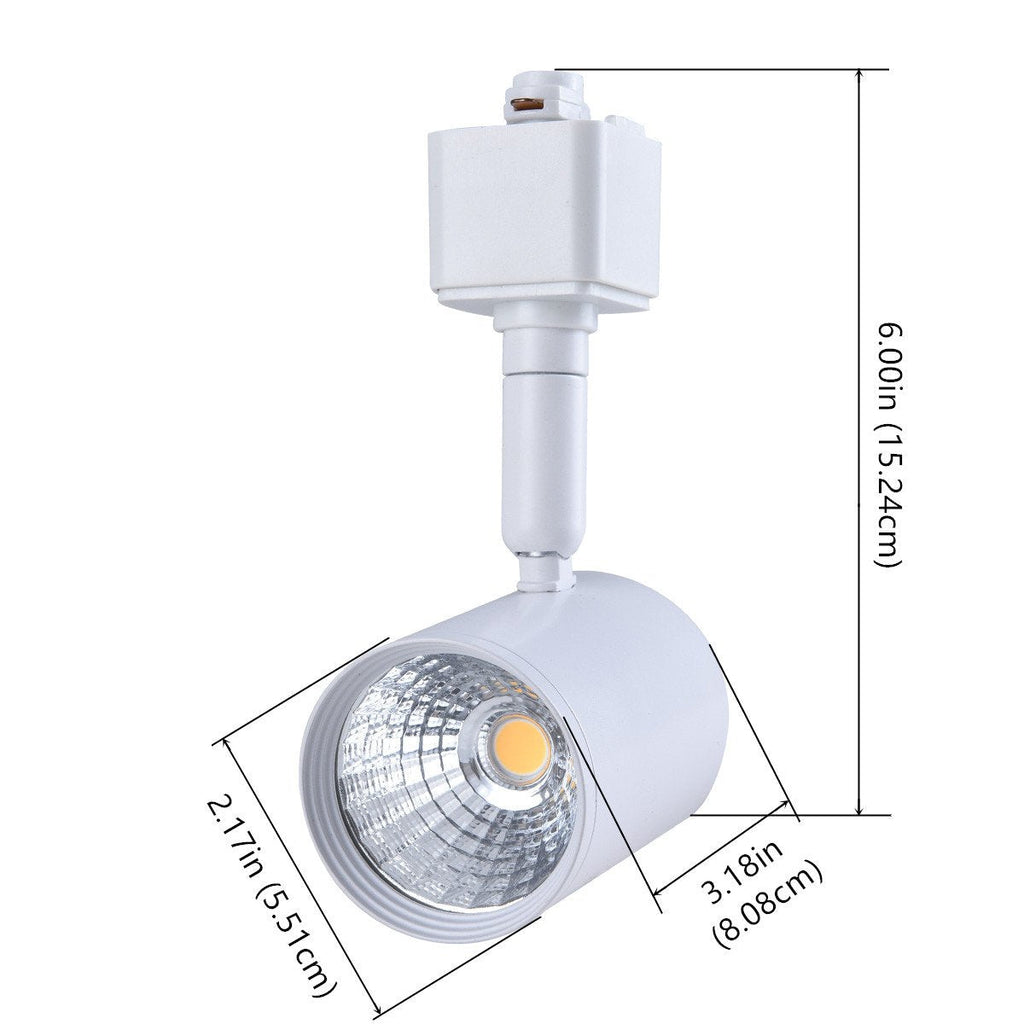12 Pack LED Track Lighting Heads 6.5W White 3000K Warm White
