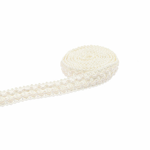 0.7 Inch Gimp Braid Trim, White - 10 Yard
