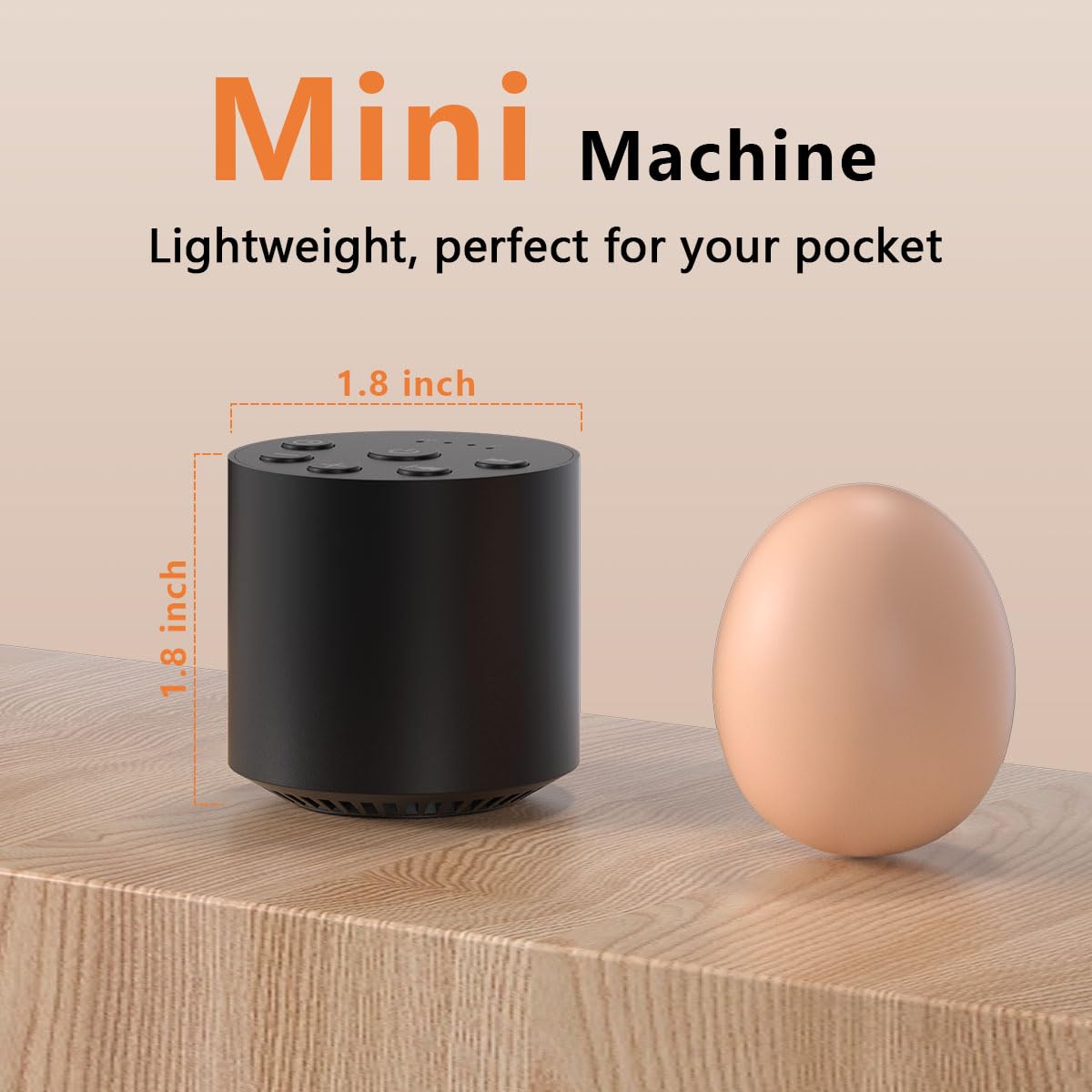 Sleep White Noise Portable Sound Machines with 30 Sounds, 32 Levels Volume Compact 4 Timer Options Auto-Off and Memory