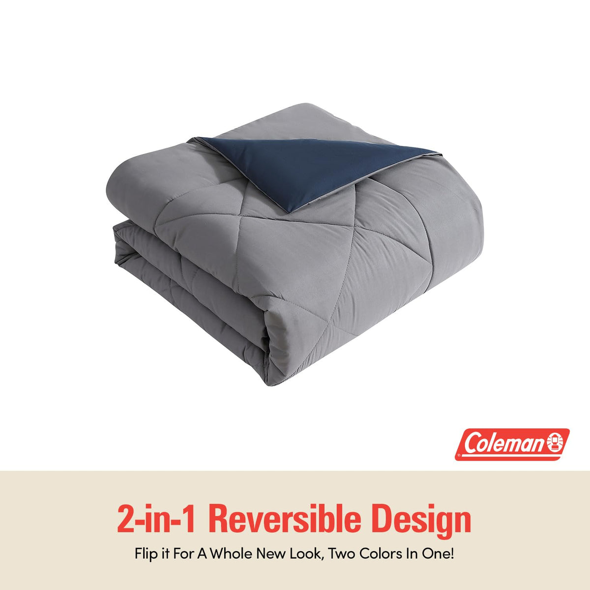 Comforter Set Reversible Bed-in-a-Bag- Double-Sided Color Options, All-Season Comforter + Shams + Sheets