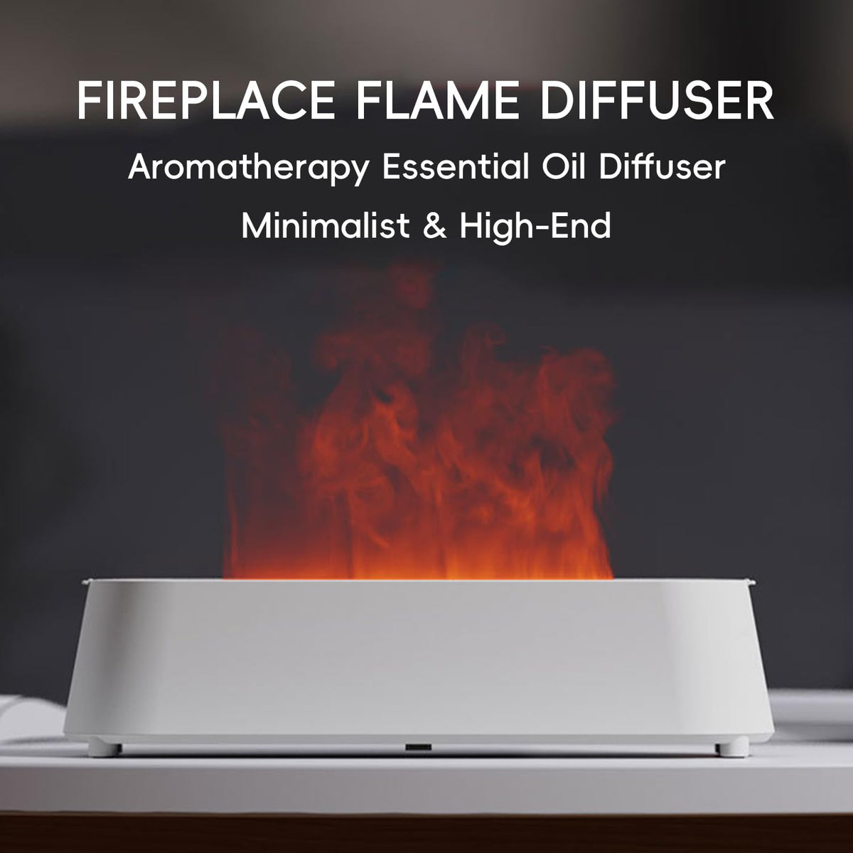 Essential Oil Diffuser, Fireplace Flame Fire Oil Diffuser, 250ml Cool Mist Aromatherapy Humidifier, Scent Diffuser