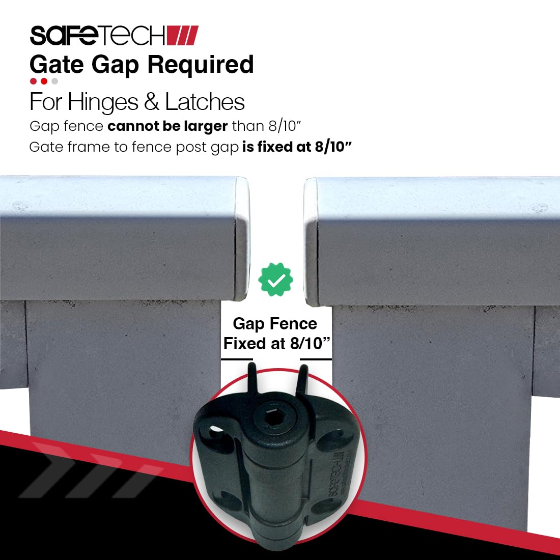 Self Closing Gate Hinges | Self-Aligning Heavy Duty Spring Hinges | Adjustable Tension | Pool Safety Hinges
