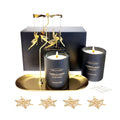 Rotating Candle Set, Candles for Women - Sandalwood Rose & Lavender Eucalyptus, Angel+Snowflake Design, Aromatherapy