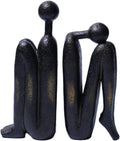 Abstract Thinker Bookends Set - Modern Resin Sculptures | Home & Office Decor, Durable Artistic Book Supports in Two