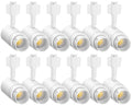 12 Pack Zoomable J Type Track Lighting Heads Dimmable, 12W White