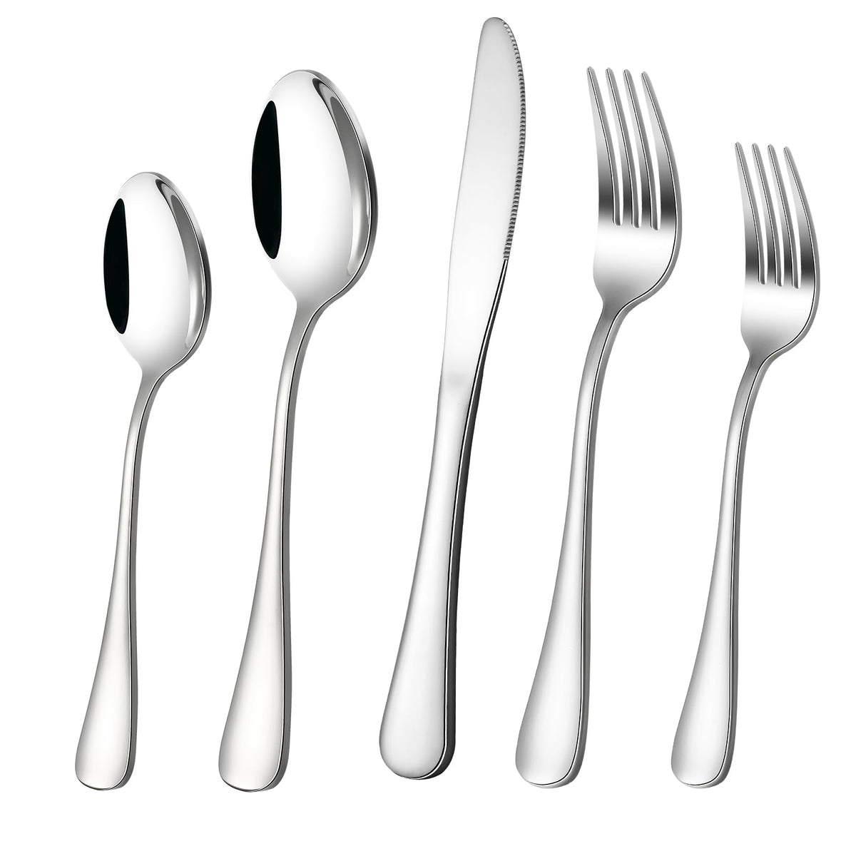 40-Piece Silverware Set, Stainless Steel Flatware Cutlery Set Service for 8, Utensils Include Knife Fork Spoon