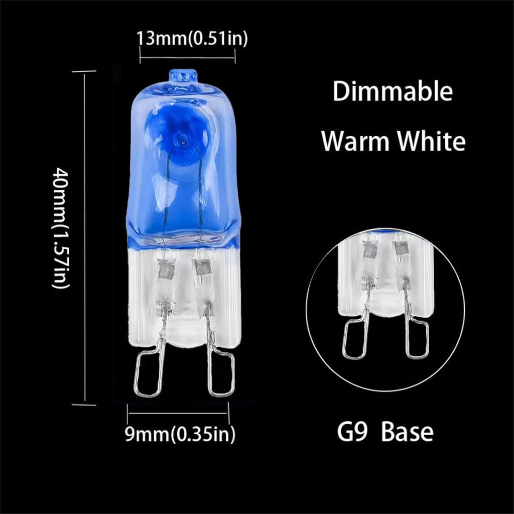5PC G9 Halogen Bulbs 60W 120V Warm White Clear Capsule Halogen Lamps G9 230V 40W JC Type T4 Bi-Pin Dimmable 230V-40W