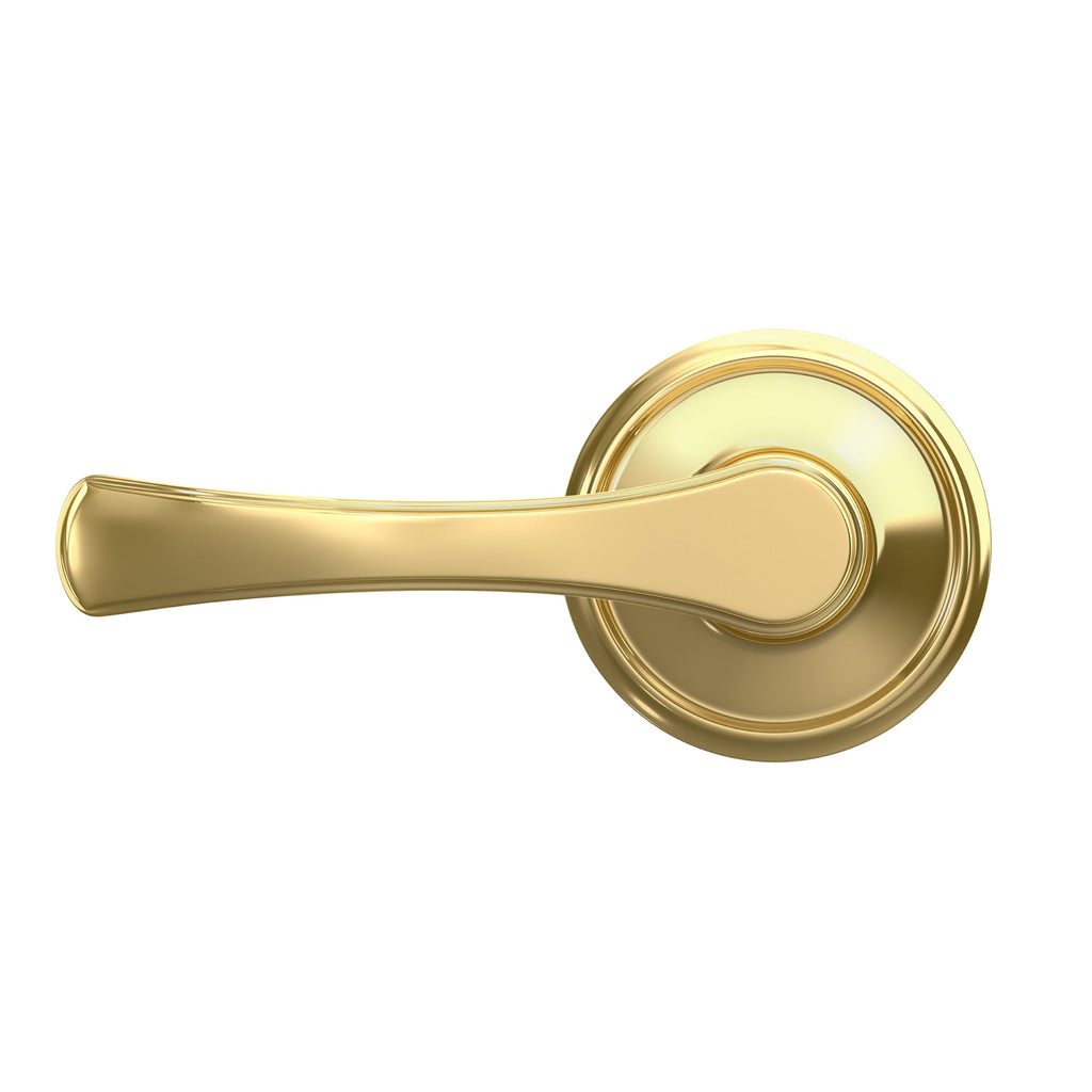 Avila Hall/Closet Passage Door Handle, Reversible, Bright Brass