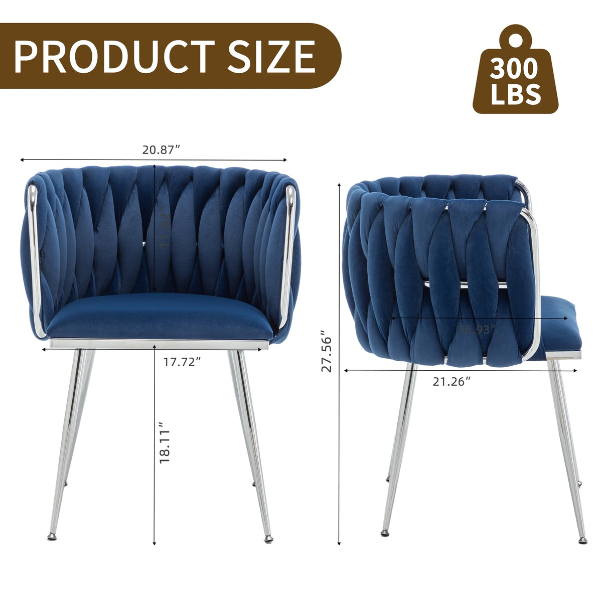 Velvet Dining Chairs Set of 2, Upholstered Dining Room Chairs with Metal Legs, Sillas de Comedor Modernas 2, Modern