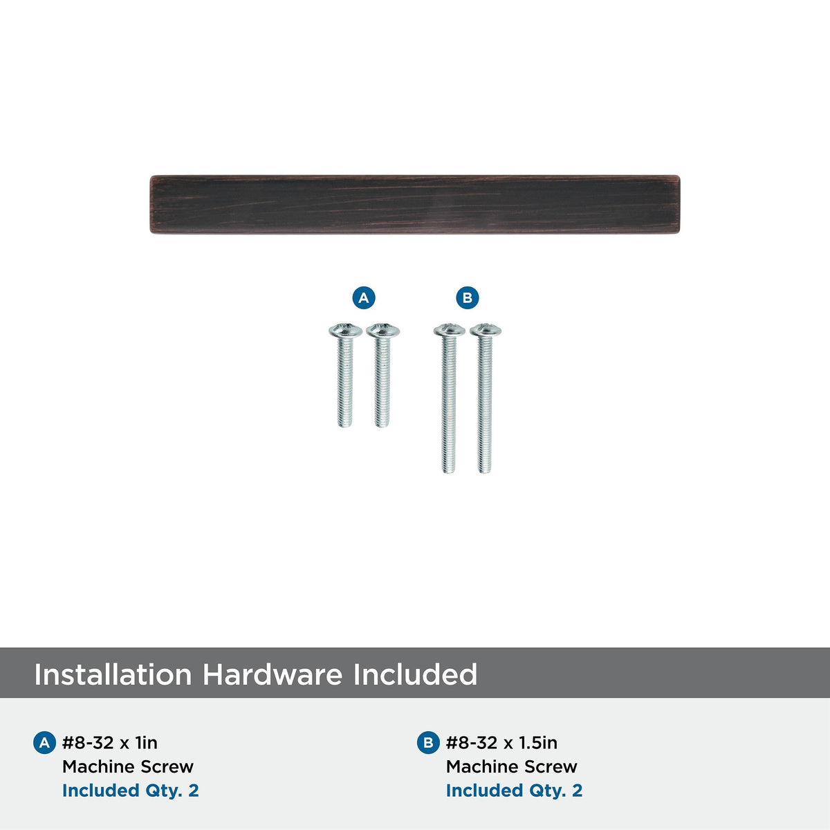 25 Pack 3" Monument Oil-Rubbed Bronze Drawer Pull