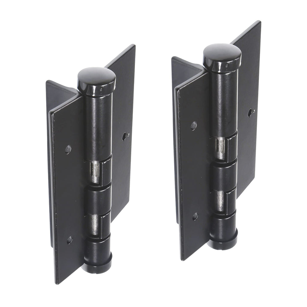 Pair of Aluminum Black Self-Closing Fence Gate Hinges for Aluminum | Vinyl | Iron | Wood Gates (Black)