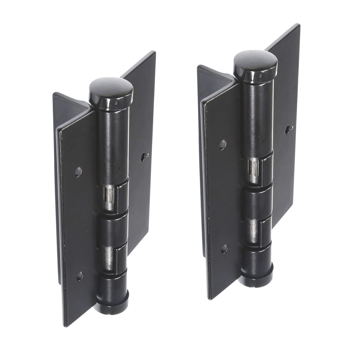Pair of Aluminum Black Self-Closing Fence Gate Hinges for Aluminum | Vinyl | Iron | Wood Gates (Black)