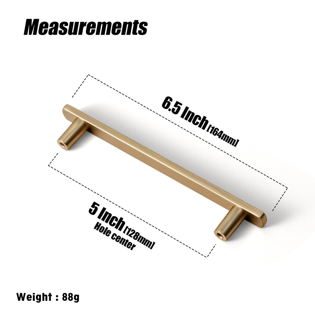 5 Inch (128 mm) Hole Centers Luxurious & Sturdy Zinc Alloy Cabinet Handls,Champagne Bronze Cabinet Pulls