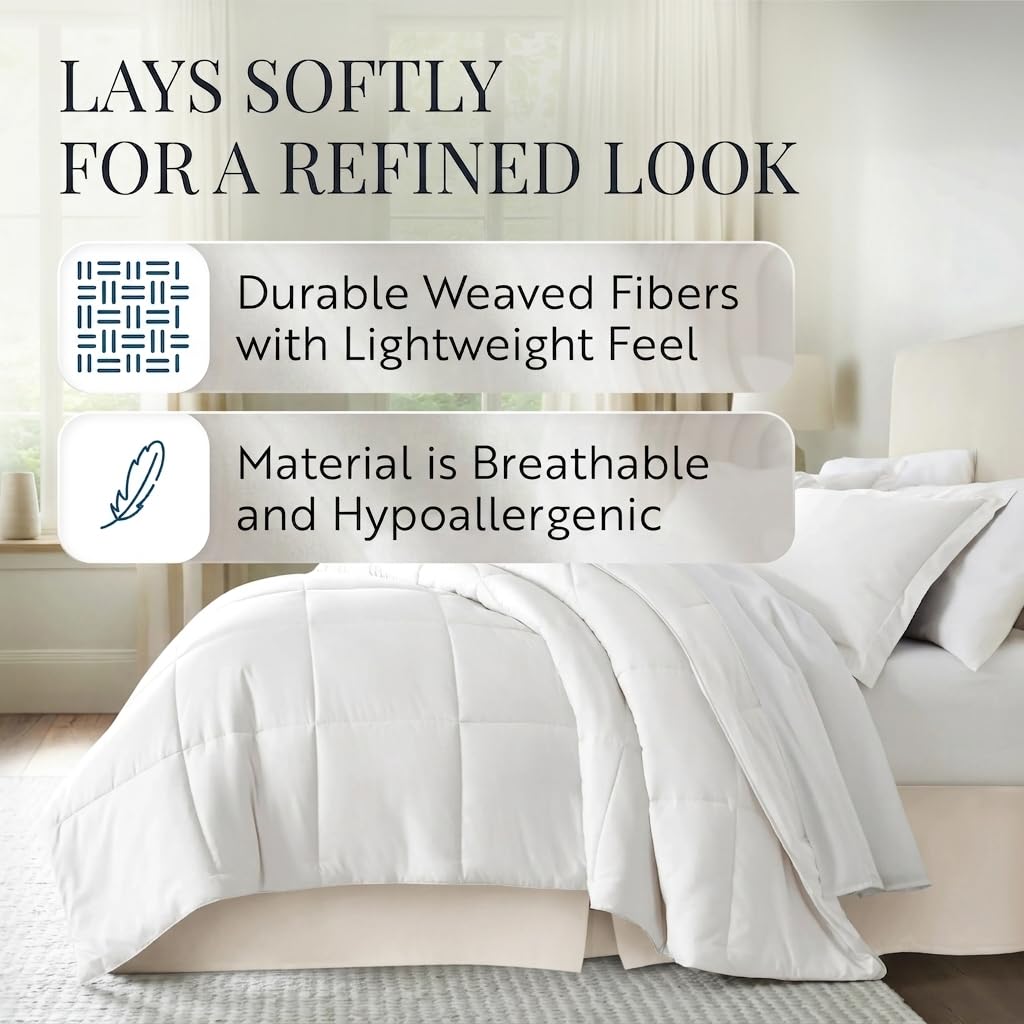 Bed Skirt - Ultra Soft Microfiber - Easy Fit with 14 Inch Tailored Drop - Hotel Quality, Shrinkage & Fade Resistant