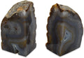Agate Bookends, Large Bookends for Shelves, Non-Skid Bookend, Book Stopper for Books/Movies/Cds/Video Games, Book