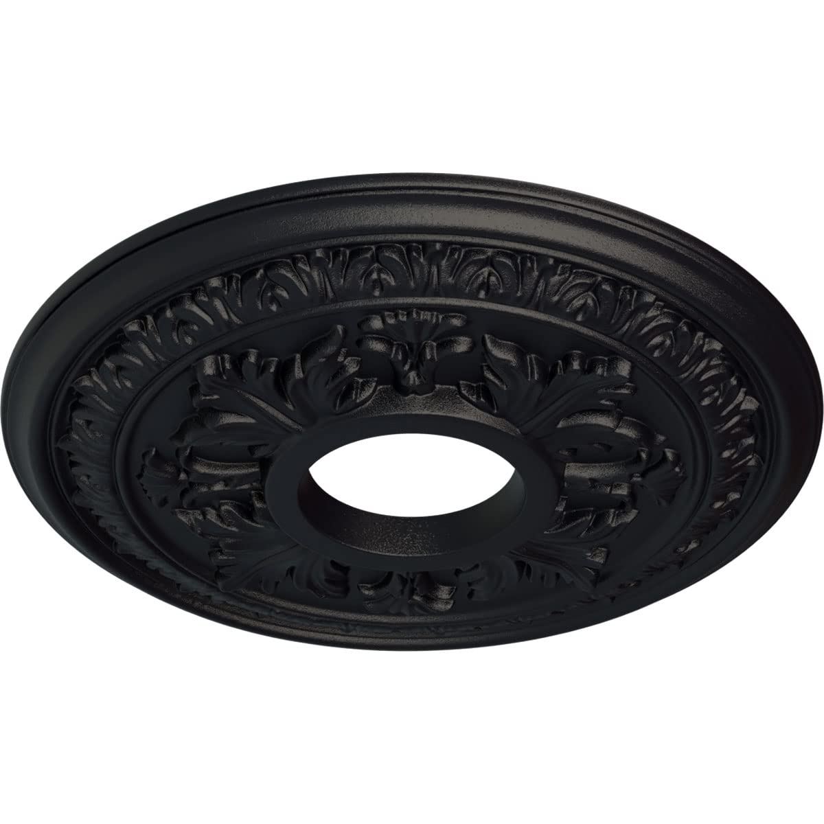 15 3/8"OD x 4 1/4"ID x 1 1/2"P Baltimore Fits Canopies up to 5 1/2" Ceiling Medallion, Steel Gray