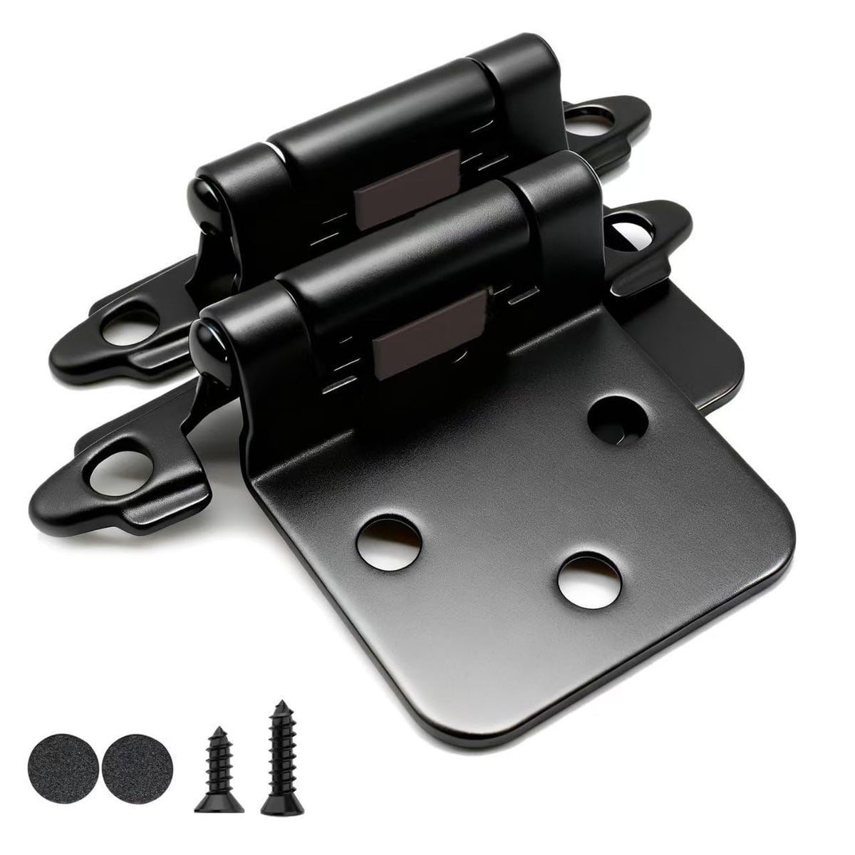 1/2" Overlay Black Cabinet Hinges 36 Pack Self Closing Cabinet Hinges