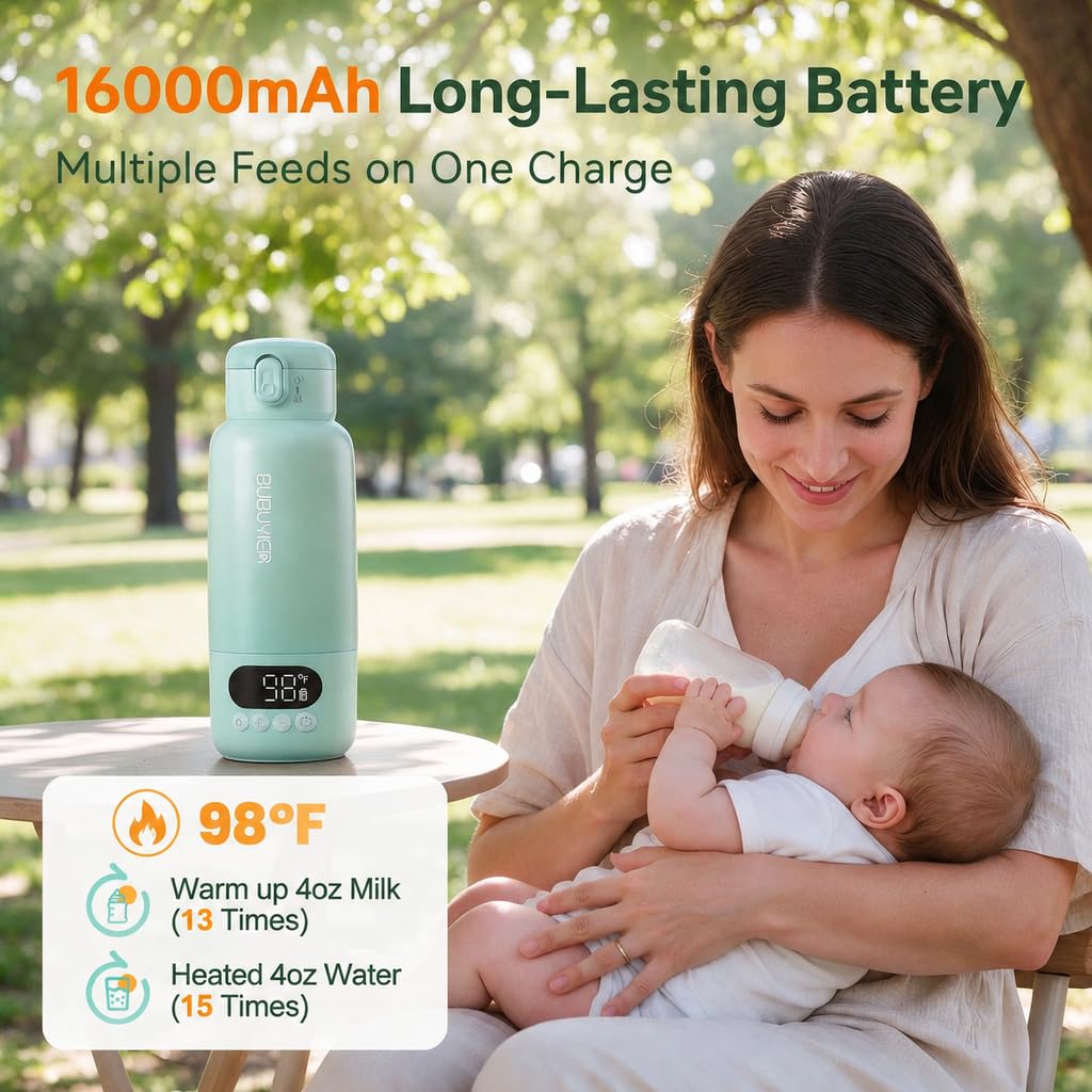 17oz Portable Bottle Warmer for Travel, Milk Warmer for Baby Travel
