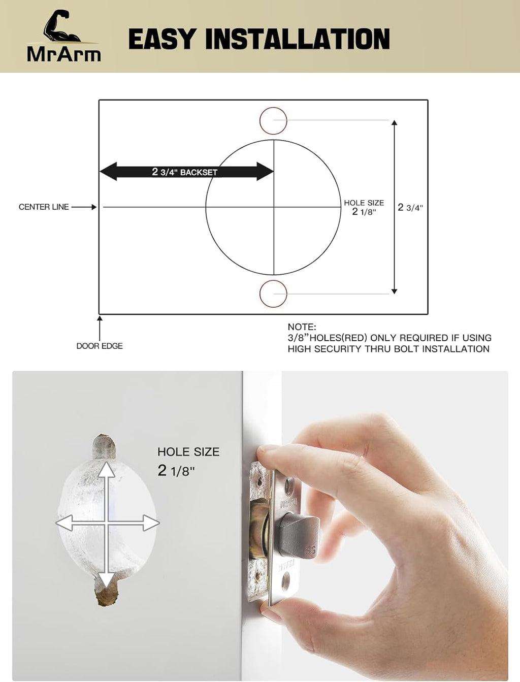Commercial Door Lever Lock, Heavy-Duty Locking Door Handle, Designer Door Handles, Cylindrical Lever Lock, Non-Handed