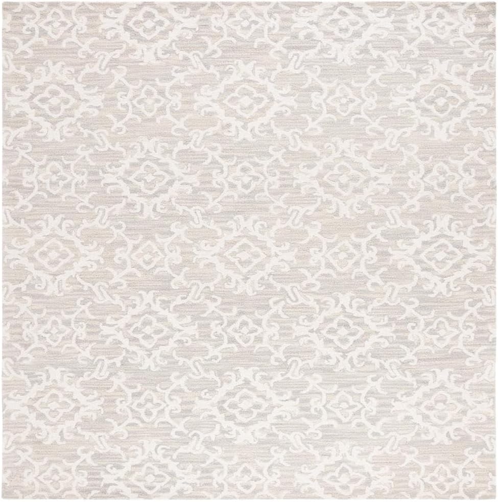 Blossom Collection Area Rug, Grey & Ivory, Contemporary Design, Ideal for High Traffic Areas in Living
